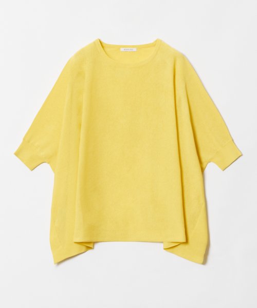 コットンリネンブレンドプルオーバーニット 