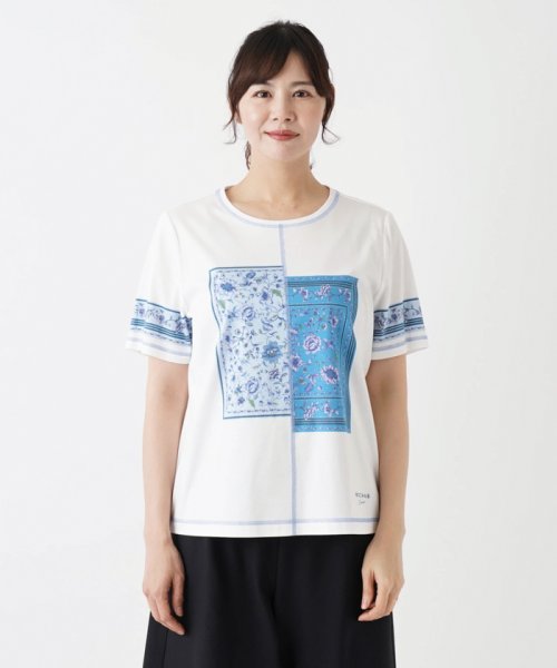 Leilian PLUS HOUSE(レリアンプラスハウス)/スカーフ柄Ｔシャツ【ROCHAS Premiere】/img07