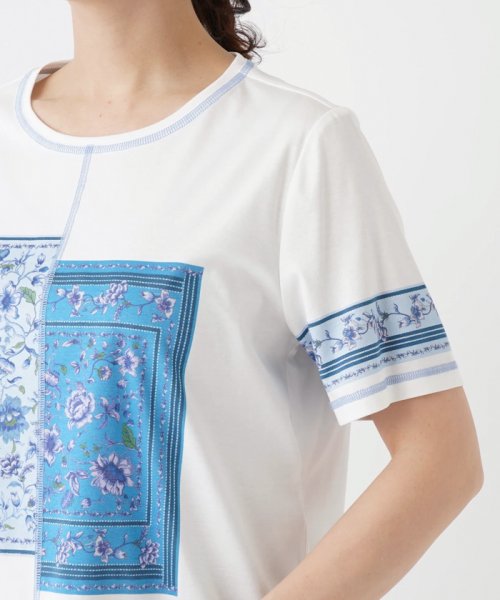 Leilian PLUS HOUSE(レリアンプラスハウス)/スカーフ柄Ｔシャツ【ROCHAS Premiere】/img12