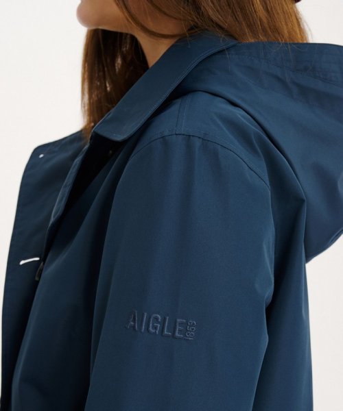 AIGLE(エーグル)/GORE－TEX ゴアテックス 透湿 撥水 防風 2レイヤー ショートPコート フーデッドジャケット/img13