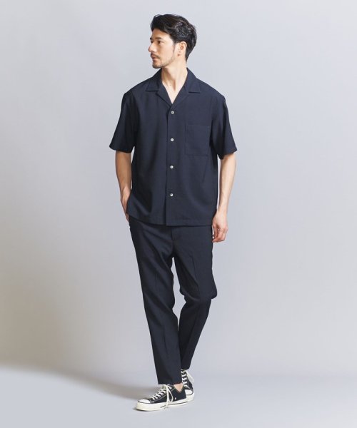 BEAUTY&YOUTH UNITED ARROWS(ビューティーアンドユース　ユナイテッドアローズ)/【WEB限定 WARDROBE SMART】テック シアサッカー オープンカラー シャツ/img04