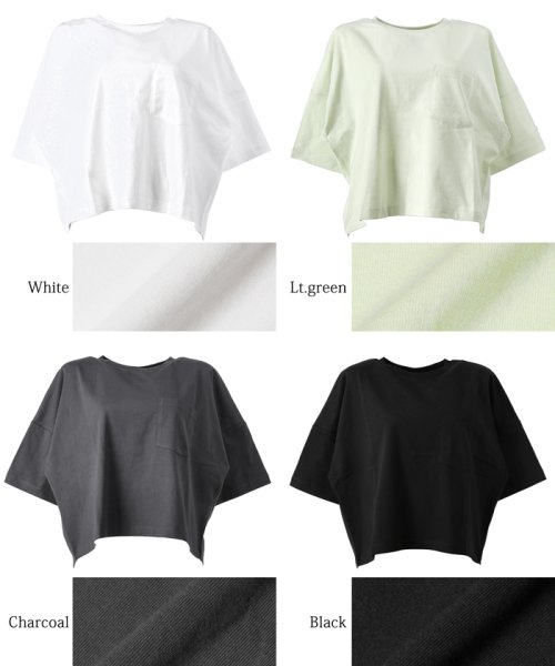 coca(コカ)/胸ポケット半袖Tシャツ（コットン/クルーネック/無地）/img14