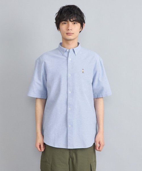 coen(coen)/ワンポイントベア刺繍OXBDストライプ半袖シャツ/img26