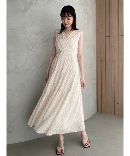 フリンジジャガードカシュクールワンピース【WEB限定カラー/WEB限定00  