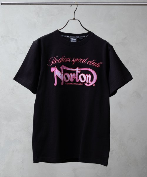 MAC HOUSE(men)(マックハウス（メンズ）)/Norton ノートン ピンクフェザーTシャツ 242N1028A/img01