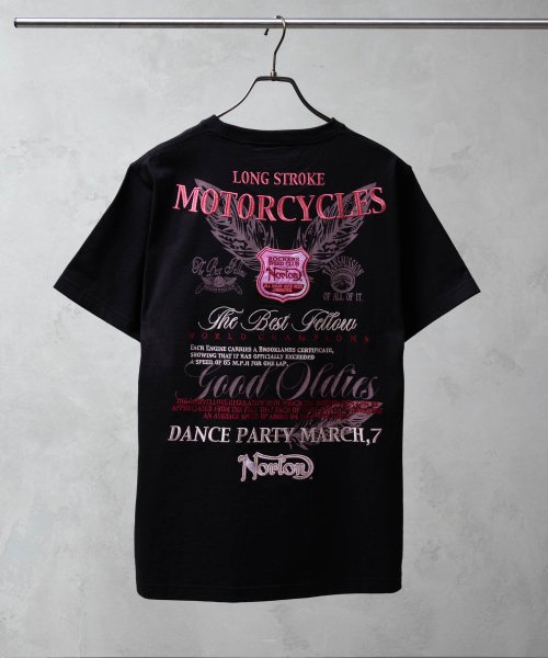 MAC HOUSE(men)(マックハウス（メンズ）)/Norton ノートン ピンクフェザーTシャツ 242N1028A/img02