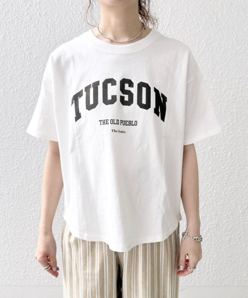 SHIPS any WOMEN(シップス　エニィ　ウィメン)/【SHIPS any別注】THE KNiTS: ラウンドヘム ロゴ ショート TEE 24SS/img30