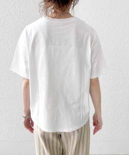 SHIPS any WOMEN(シップス　エニィ　ウィメン)/【SHIPS any別注】THE KNiTS: ラウンドヘム ロゴ ショート TEE 24SS/img31