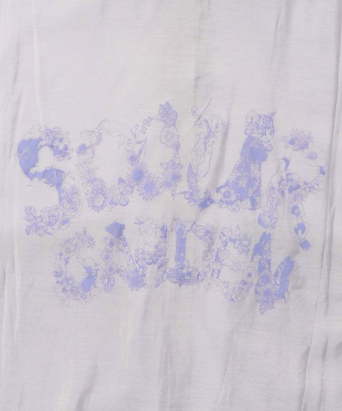 ScoLar(スカラー)/花×ネコロゴプリント シアーフードシャツ/img21