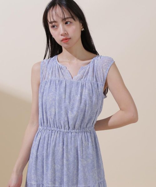 JILL by JILL STUART(ジル バイ ジル スチュアート)/プリントティアードワンピース　WEB限定カラー:ネイビー/img13