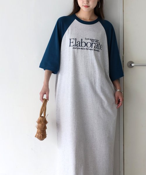 Riberry(リベリー)/Elaborate刺繍ラグラン半袖Ｔシャツワンピース/img03