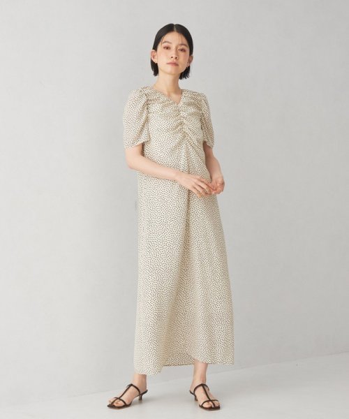 ＜EMMEL REFINES＞EM コバナプリント シャーリング ワンピース 