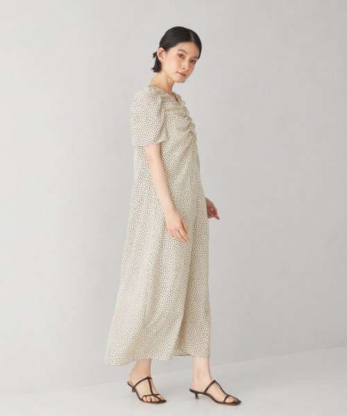 ＜EMMEL REFINES＞EM コバナプリント シャーリング ワンピース 