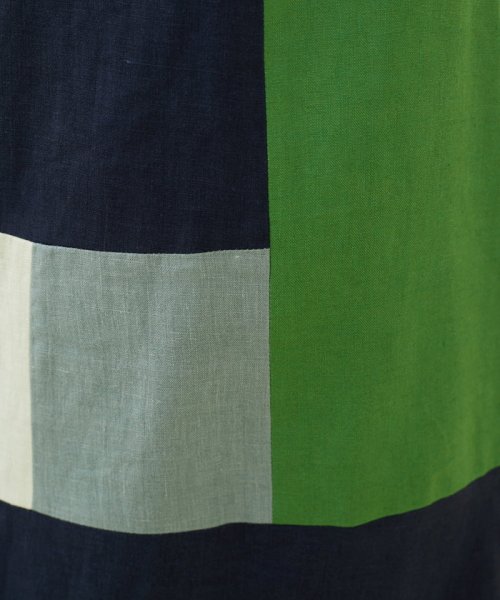 グリーンパッチワークスカート model