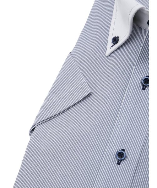 TAKA-Q(タカキュー)/ノーアイロンストレッチ スタンダードフィット ボタンダウン半袖ニットシャツ 半袖 シャツ メンズ ワイシャツ ビジネス ノーアイロン 形態安定 yシャツ 速乾/img02