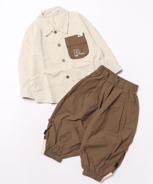 aimoha(aimoha（アイモハ）)/【aimoha－KIDS－】子供服 胸ポケット付きシャツ＋パンツ上下セットアップ/img09