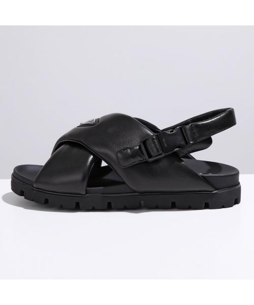 セール】PRADA サンダル モノリス 2X3089 2DL8 パテッドナッパレザー セール】PRADA サンダル モノリス 2X3089 2DL8 パテッドナッパレザー