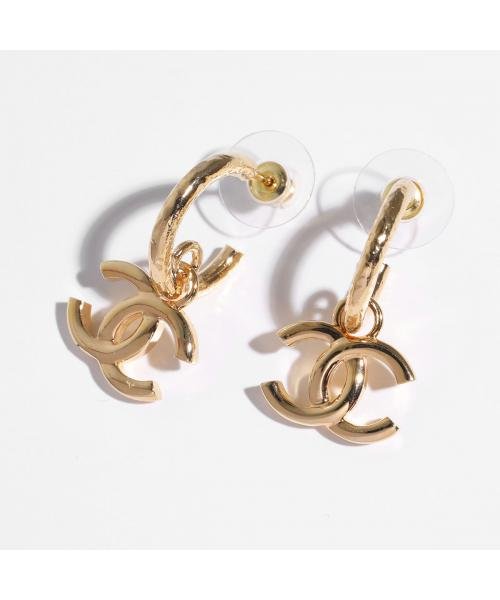 CHANEL フープピアス ABC696 B15371 メタル ココマーク フープピアス CHANEL ABC696 B15371 メタル