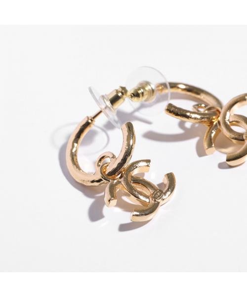 CHANEL フープピアス ABC696 B15371 メタル ココマーク フープピアス CHANEL ABC696 B15371 メタル