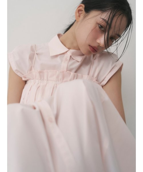 Sustainableビスチェコンビシャツワンピース 予めご了承ください 総丈 バスト 75cm ウエスト