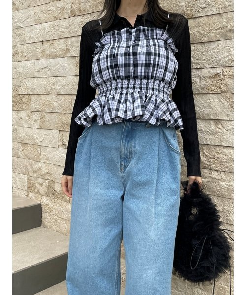 Sustainableビスチェコンビシャツワンピース 予めご了承ください 総丈 バスト 75cm ウエスト