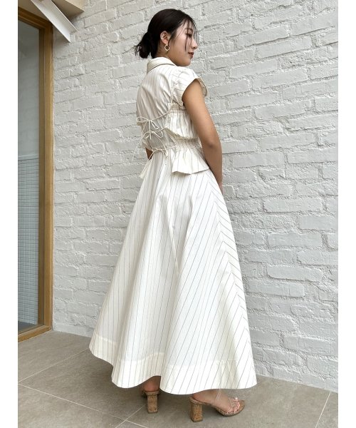 Sustainableビスチェコンビシャツワンピース 予めご了承ください 総丈 バスト 75cm ウエスト