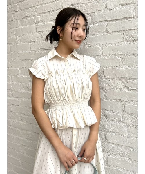 Sustainableビスチェコンビシャツワンピース 予めご了承ください 総丈 バスト 75cm ウエスト