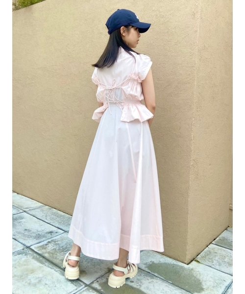 Sustainableビスチェコンビシャツワンピース 予めご了承ください 総丈 バスト 75cm ウエスト