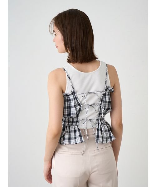 Sustainableビスチェコンビシャツワンピース 予めご了承ください 総丈 バスト 75cm ウエスト