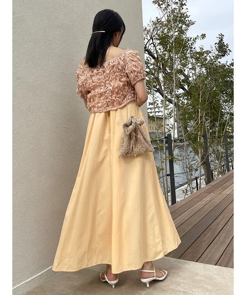 ギャザーキャミワンピース 予めご了承ください