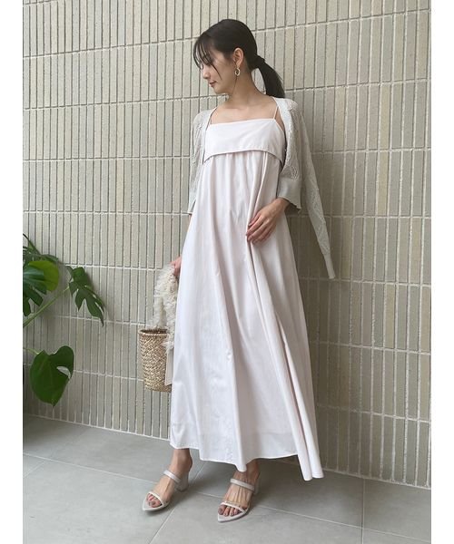 ギャザーキャミワンピース 予めご了承ください