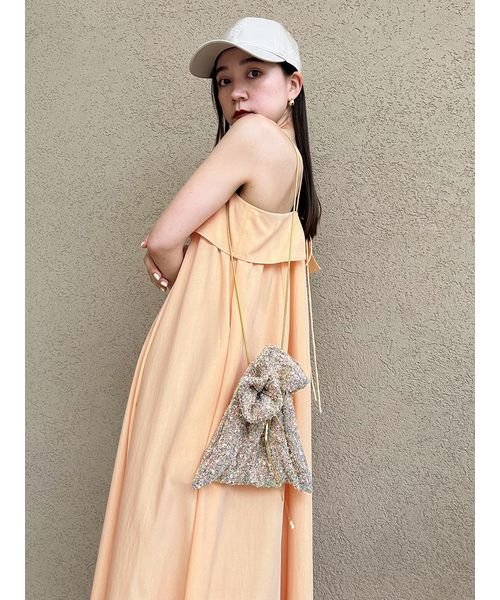 ギャザーキャミワンピース 予めご了承ください