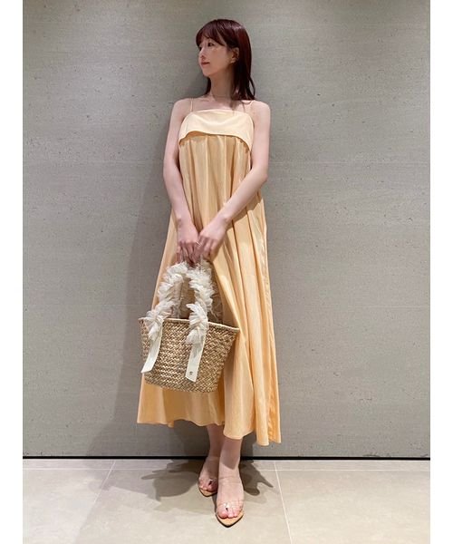 ギャザーキャミワンピース 予めご了承ください