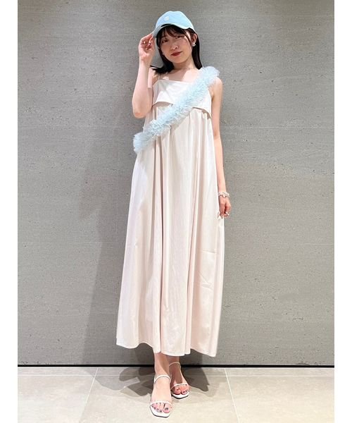 ギャザーキャミワンピース 予めご了承ください