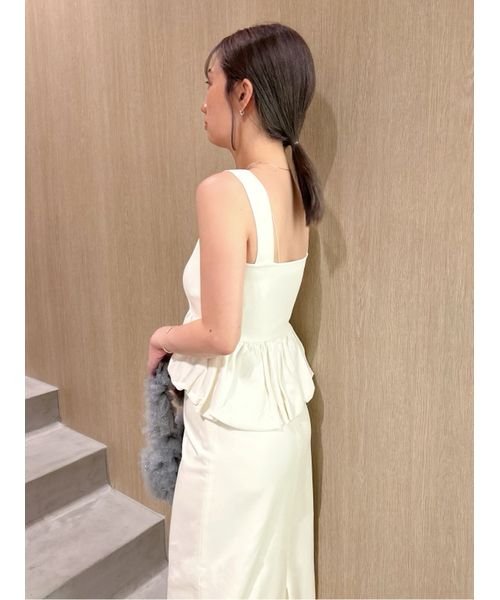 ペプラムビスチェ&Iラインスカートセット 予めご了承ください 総丈 ウエスト ヒップ 裾幅