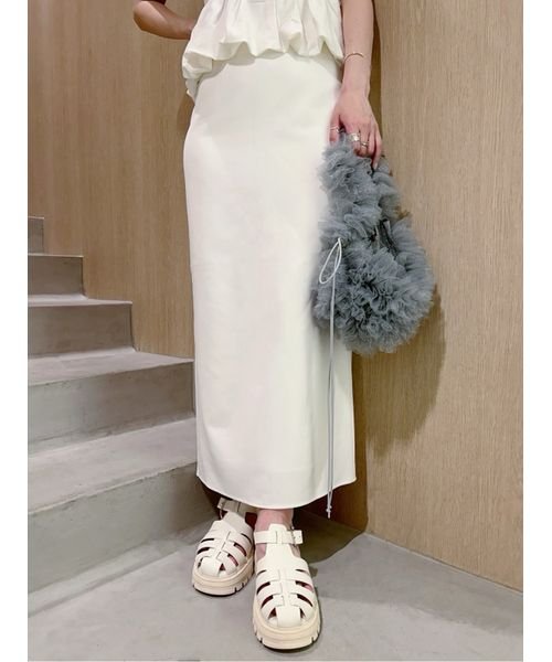 ペプラムビスチェ&Iラインスカートセット 予めご了承ください 総丈 ウエスト ヒップ 裾幅