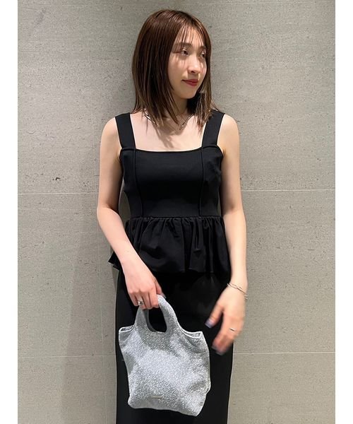 ペプラムビスチェ&Iラインスカートセット 予めご了承ください 総丈 ウエスト ヒップ 裾幅