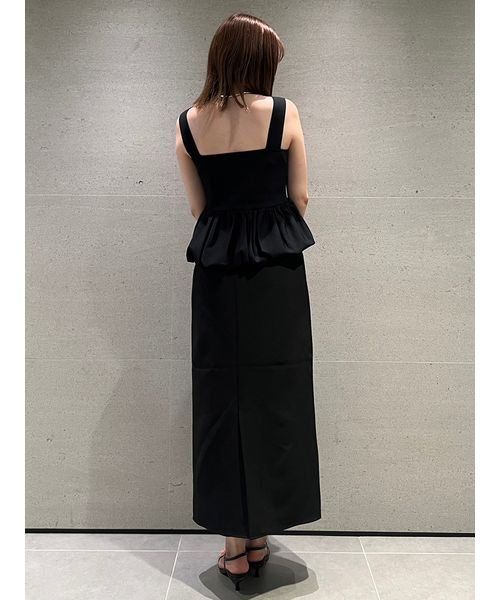 ペプラムビスチェ&Iラインスカートセット 予めご了承ください 総丈 ウエスト ヒップ 裾幅