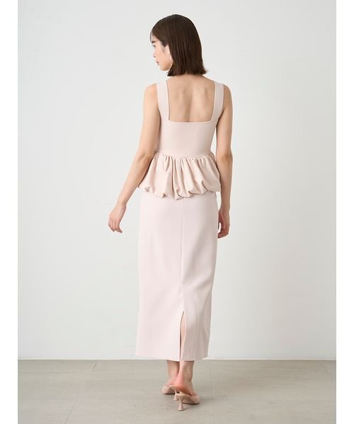 ペプラムビスチェ&Iラインスカートセット 予めご了承ください 総丈 ウエスト ヒップ 裾幅