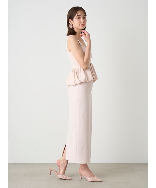 ペプラムビスチェ&Iラインスカートセット 予めご了承ください 総丈 ウエスト ヒップ 裾幅