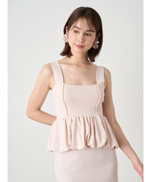 ペプラムビスチェ&Iラインスカートセット 予めご了承ください 総丈 ウエスト ヒップ 裾幅