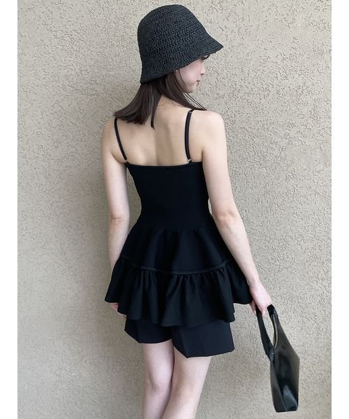 ティアードペプラムベアトップス 予めご了承ください