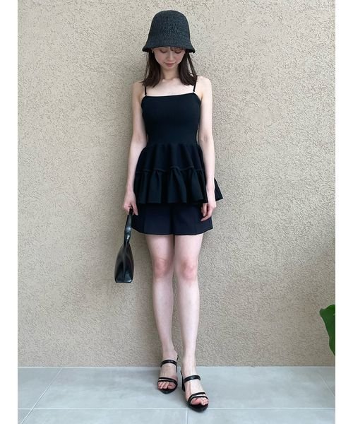 ティアードペプラムベアトップス 予めご了承ください