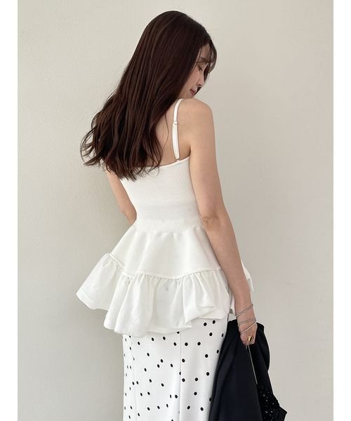 ティアードペプラムベアトップス 予めご了承ください