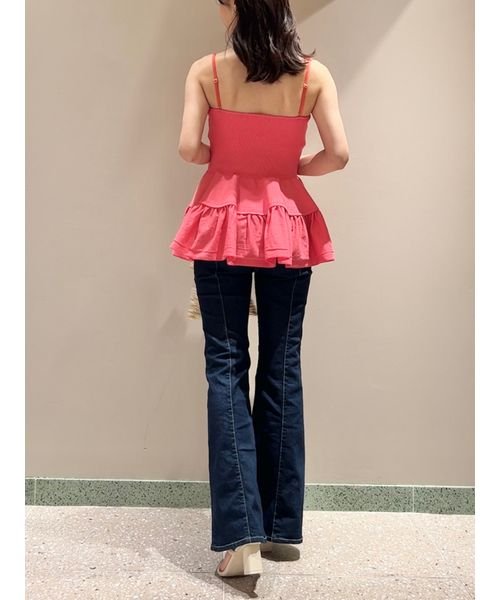 ティアードペプラムベアトップス 予めご了承ください