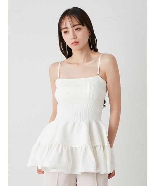 ティアードペプラムベアトップス 予めご了承ください