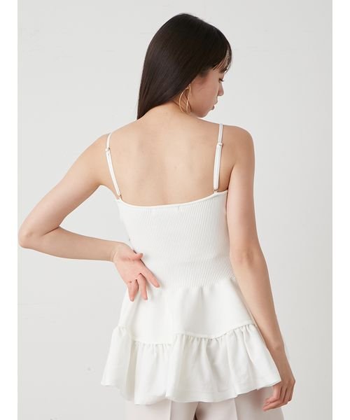 ティアードペプラムベアトップス 予めご了承ください