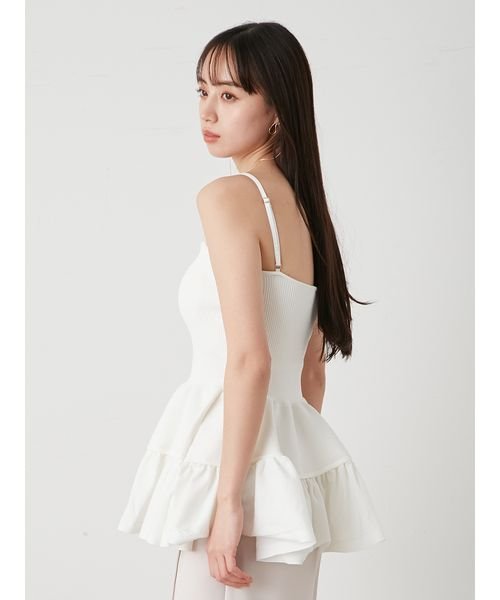 ティアードペプラムベアトップス 予めご了承ください