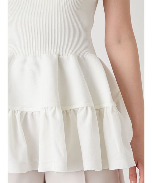 ティアードペプラムベアトップス 予めご了承ください