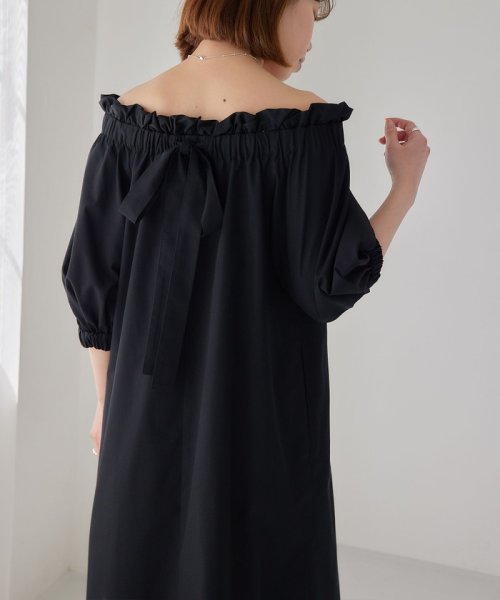 ＜EMMEL REFINES＞EM バックリボン オフショル ワンピース ワンピース・ドレス S1298040610(10010円)